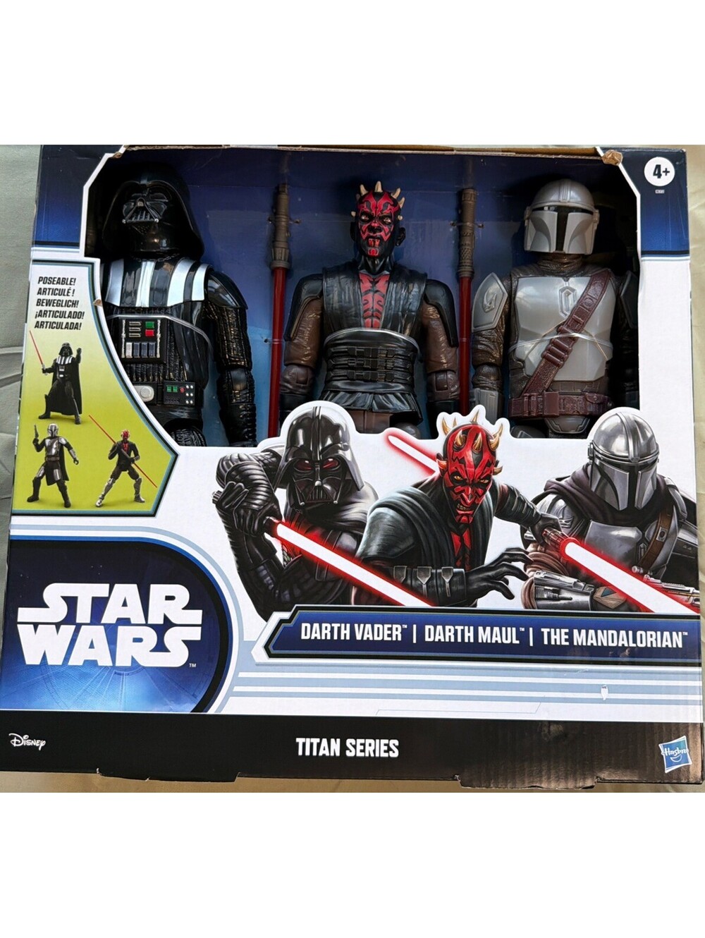 Star Wars Titan Series Darth Vader Darth Maul The Mandalorian 3 Figure
